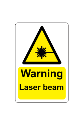 laser beem warning sign